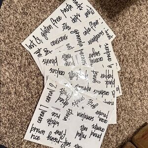 Black and White Pantry Labels